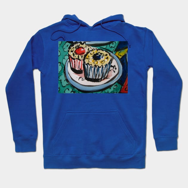 Tea for Three - Cup Cake Section Hoodie by Heatherian